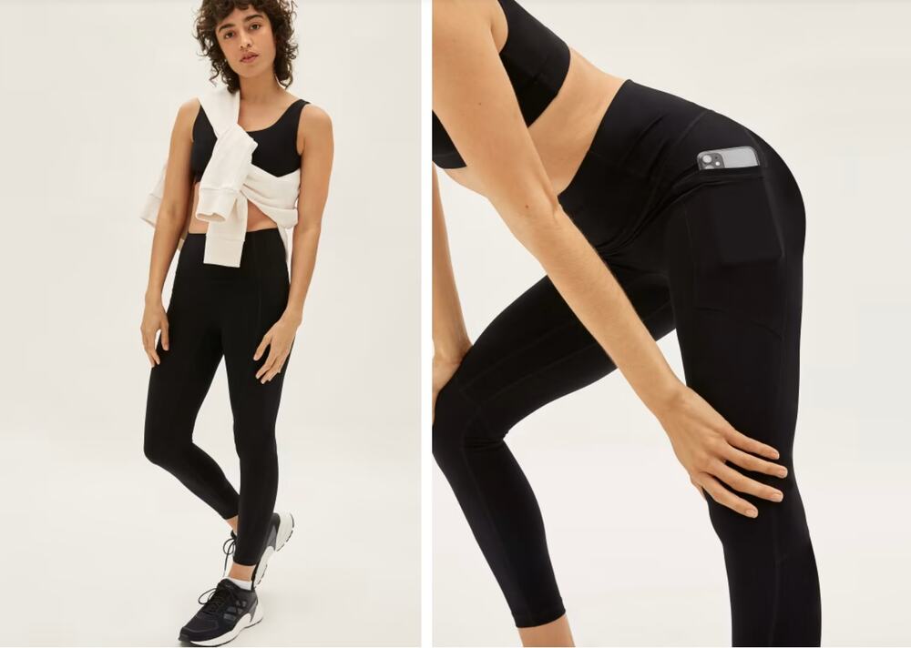 EVERLANE Black The Perform Pocket Legging Athleisure Performance High Waist XS